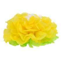 Kwiatek papierowy Ø28cm do zawieszenia zielono-żółty
