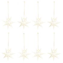 Produkt Papierowe ozdoby świąteczne w kształcie gwiazdek, białe, 10 cm, zestaw 8 ozdób