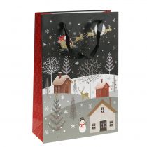 Produkt Torba na prezenty torba papierowa wioska bożonarodzeniowa wys. 30cm 2szt