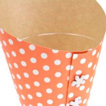 Doniczka papierowa kolorowa w kropki Ø12cm 8szt.