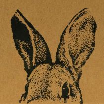 Torebka na prezenty Wielkanocna torebka papierowa króliczek brązowa 12×6×15cm 8 sztuk