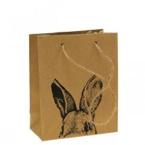 Torebka na prezenty Wielkanocna torebka papierowa króliczek brązowa 12×6×15cm 8 sztuk