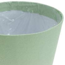 Doniczka papierowa, mini doniczka, cachepot niebieska/zielona Ø9cm H7,5cm 4szt