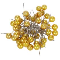 Produkt Szpilki z łbem perłowym złote Ø10mm 60mm 50szt