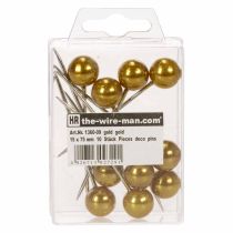 Produkt Szpilki z łbem perłowym Złota Ø15mm 75mm