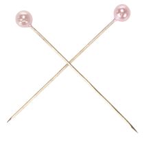 Produkt Igły z główką perłową różowe Ø4mm 4cm 150 szt.