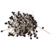 Produkt Czarne szpilki florystyczne z główką perłową, Ø4mm, 40mm, 150 sztuk