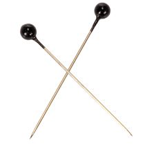 Produkt Czarne szpilki florystyczne z główką perłową, Ø4mm, 40mm, 150 sztuk