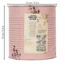 Produkt Doniczka, antyczna róża, ozdobne pudełko metalowe, vintage, Ø15,5cm, wys.15cm