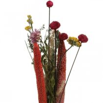 Bukiet z suszonych kwiatów z kwiatami łąkowymi różowy zestaw DIY H30-35cm