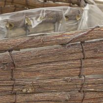 Produkt Doniczka na rośliny Serce Naturalna Szara 30/40 cm Zestaw 2 sztuk