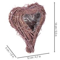Produkt Misa w kształcie serca z gałązkami i wkładem foliowym do kompozycji kwiatowych, 14 cm, 2 sztuki