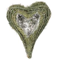 Produkt Roślinne serce z materiału naturalnego z wkładem foliowym, 22 cm, 2 sztuki