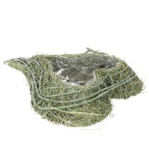 Produkt Miska w kształcie serca z naturalnej trawy z folią do sadzenia, 38 cm