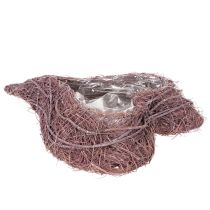 Produkt Miska w kształcie serca z gałązek z wkładem foliowym, 37 cm