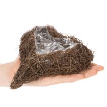 Produkt Doniczka w kształcie serca z gałązek z folią, 20cm, 2 sztuki