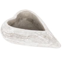 Produkt Dekoracyjna misa w kształcie serca, szara; mała doniczka w kształcie serca, 19 cm