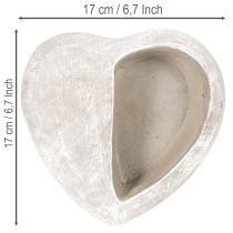 Produkt Doniczka w kształcie serca, odlew kamienny, dekoracyjna, 17 cm