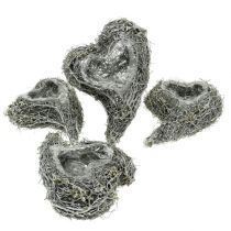 Produkt Serce roślinne winorośli 15cm x 23cm x5cm białe 4 szt