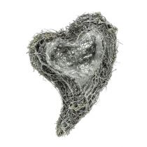 Produkt Serce roślinne winorośli 15cm x 23cm x5cm białe 4 szt