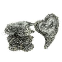 Produkt Dekoracyjna doniczka w kształcie serca z winorośli, biała, kreatywny pomysł na roślinę do domu i na prezent, folia plastikowa, zestaw 4 szt., 15 cm x 23 cm x 5 cm