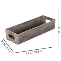 Produkt Kompaktowa, prostokątna taca, wszechstronne zastosowanie do dekoracji i sadzenia, 23 cm