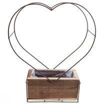Produkt Skrzynka na rośliny drewniane serce dekoracyjne rdzawy wys. 41 cm/39 cm, zestaw 2 szt