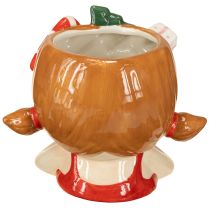 Produkt Ceramiczna doniczka dekoracyjna w kształcie dziewczynki z głową rośliny, wysokość 17 cm