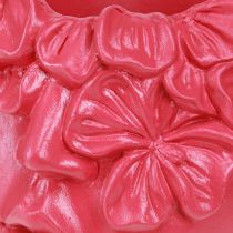 Produkt Roślina Głowa Poliresin Popiersie Doniczka Różowa 13.5×13×14cm