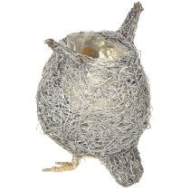 Produkt Koszyk na rośliny sowa winorośl biały myty Ø14cm