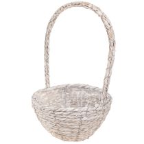 Produkt Zestaw 2 koszyków na rośliny, słoma, naturalna biel, Ø23/28, shabby chic