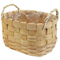 Produkt Doniczka do kosza na rośliny z uchwytami natura 22/27/33cm zestaw 3 sztuk