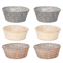 Produkt Pleciony koszyk jako stylowa dekoracja kwiatowa do salonu. Koszyk wielkanocny, 23 cm, 6 sztuk.