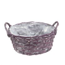 Kosz na kwiaty okrągły ciemnofioletowy Ø20cm H10cm