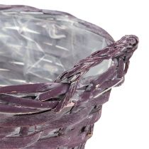 Kosz na kwiaty okrągły ciemnofioletowy Ø20cm H10cm