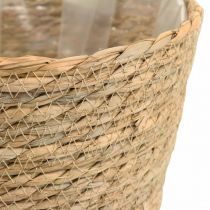 Kosz na rośliny donica z trawy morskiej deco natura Ø23cm W20cm