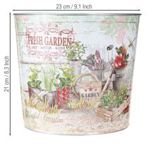 Produkt Okrągła metalowa doniczka Fresh Garden wys. 21 cm