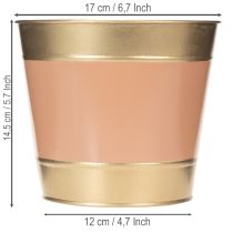 Produkt Doniczka metalowa, Ø17cm, wys.14,5cm, 4 sztuki