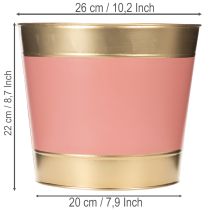 Produkt Doniczka metalowa/doniczka/saszetka, Ø26cm, wys. 22cm, 4 sztuki