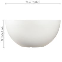 Produkt Doniczka plastikowa okrągła miska biała Ø25cm wys.12cm