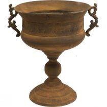 Doniczka rdzawy wazon w kształcie kubka duży metalowy Ø29cm W39cm
