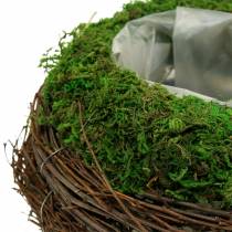 Planter Bowl Rattan, Moss Ø19cm H13cm
