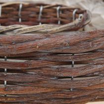 Produkt Obręcz do sadzenia, miska do sadzenia, drewno, naturalny szary, Ø30/35 cm, zestaw 2 szt.