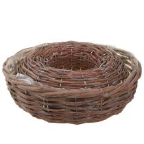 Produkt Obręcz do sadzenia, miska do sadzenia, drewno, naturalny szary, Ø30/35 cm, zestaw 2 szt.