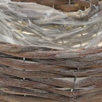 Produkt Drewniane pierścienie do roślin z rattanu, naturalny szary, Ø40/45 cm, zestaw 2 sztuk.