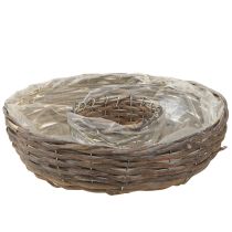 Produkt Drewniane pierścienie do roślin z rattanu, naturalny szary, Ø40/45 cm, zestaw 2 sztuk.