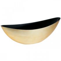 Miska roślinna owalna miska dekoracyjna jardiniere złota 39×12×13cm