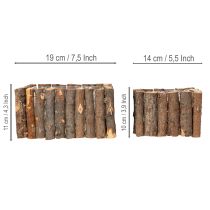 Produkt Miska do roślin kwadratowa naturalna brzoza gałązki 14,5/20cm zestaw 2