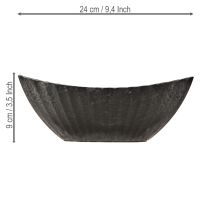 Produkt Donica z rowkami, łódka do sadzenia, antracyt, 24 cm