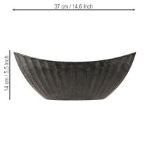 Produkt Donica owalna z rowkami łódka antracyt 36cm